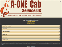 Tablet Screenshot of aonecabservice.us